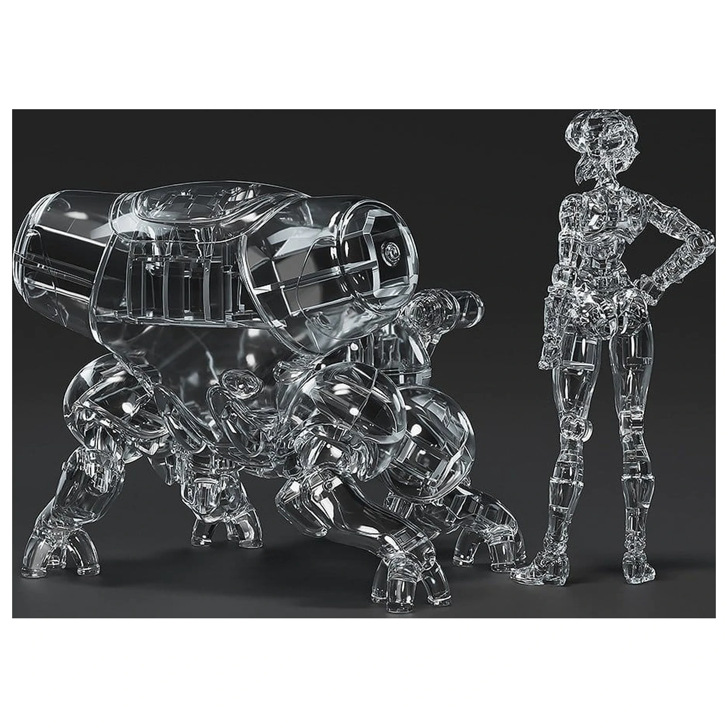 Ghost in the Shell PLAMAX minimum factory Plastový Model Kit Motoko Kusanagi s Fuchikoma: Thermoptic Camouflage Ver. 8 cm fotografii produktu