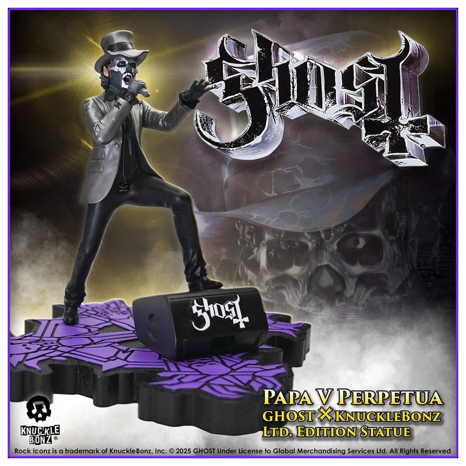 Ghost Rock Iconz Socha Papa V Perpetua cylindr 22 cm fotografii produktu