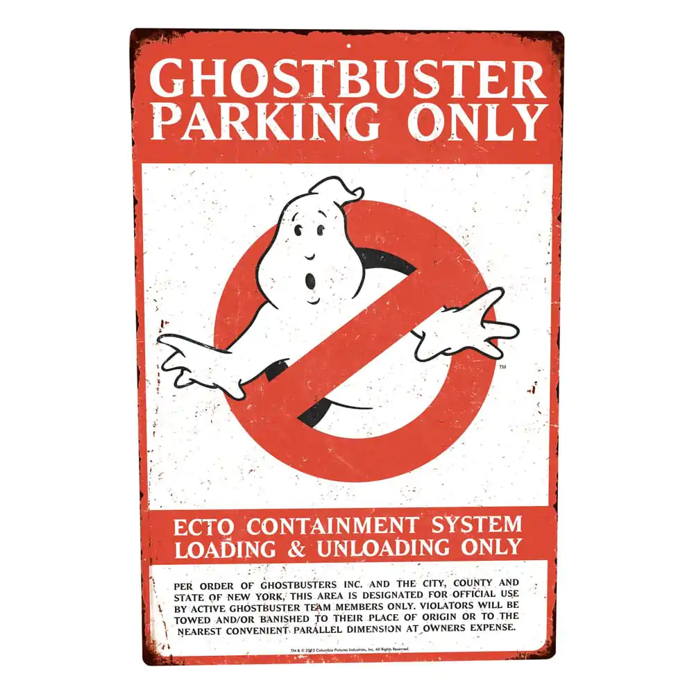 Ghostbusters kovová cedule parkování fotografii produktu