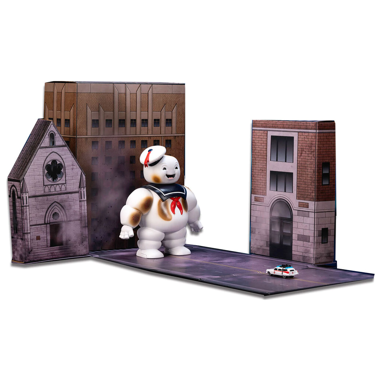Ghostbusters Puft Marsmellow movie set stage figura diorama fotografii produktu