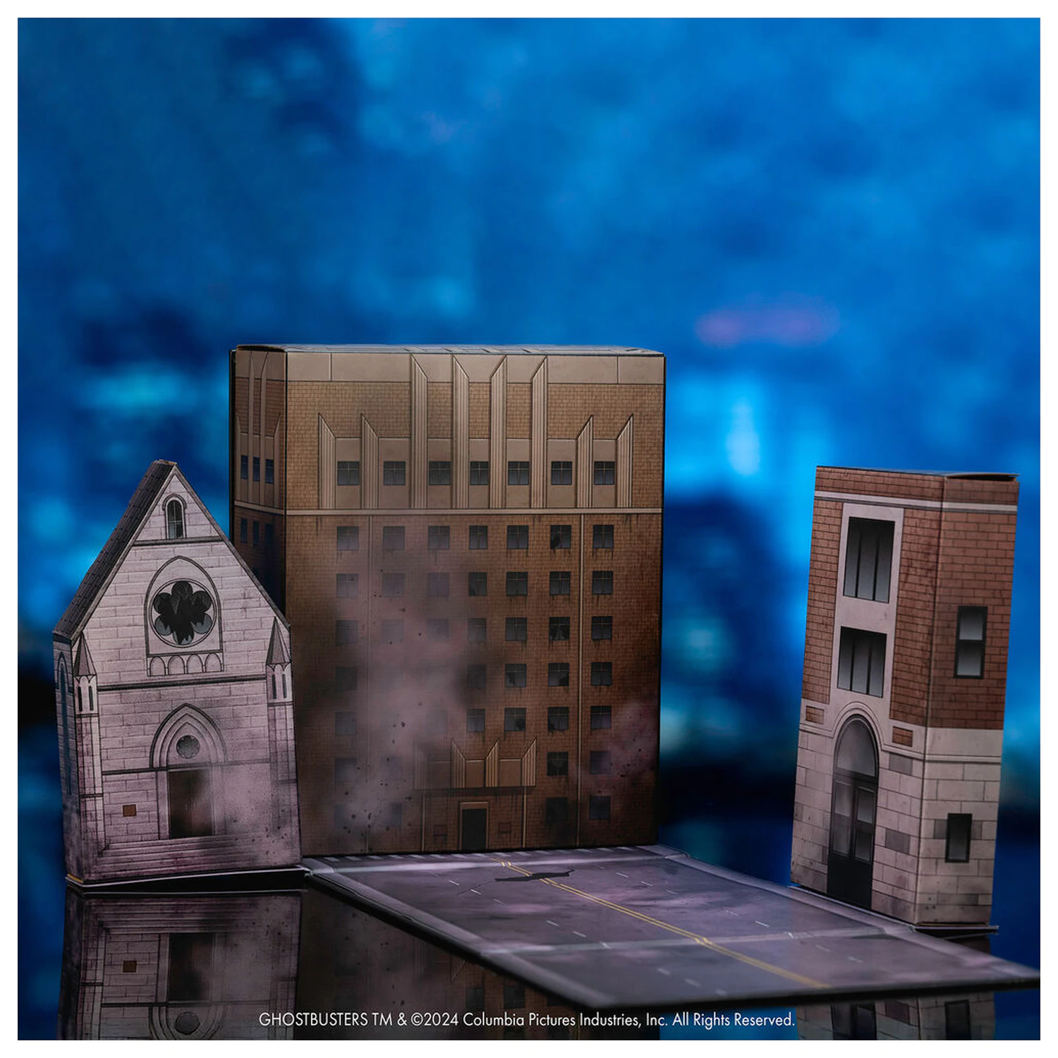 Ghostbusters Puft Marsmellow movie set stage figura diorama fotografii produktu