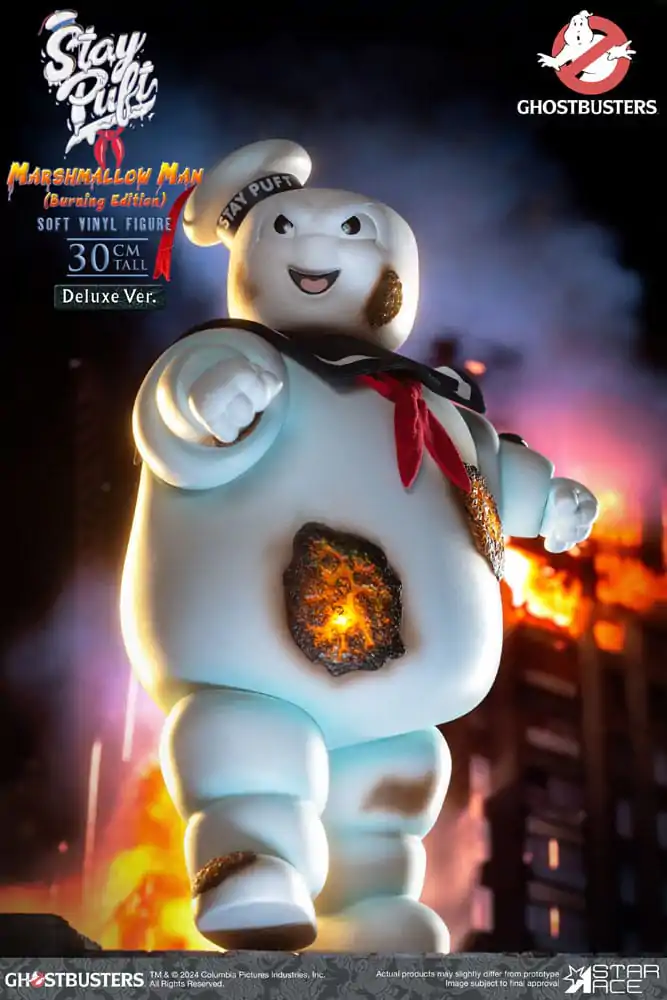 Ghostbusters Soft Vinyl Statue Stay Puft Marshmallow Man Burning Edition Deluxe Verze 30 cm fotografii produktu