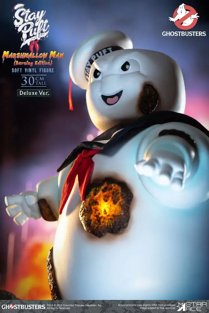 Ghostbusters Soft Vinyl Statue Stay Puft Marshmallow Man Burning Edition Deluxe Verze 30 cm fotografii produktu