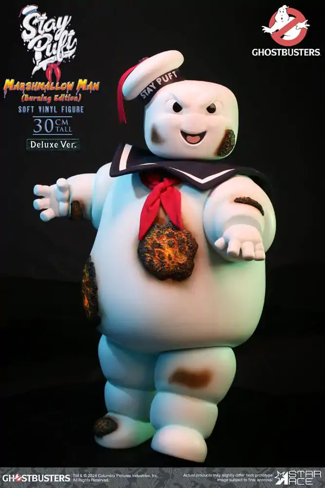 Ghostbusters Soft Vinyl Statue Stay Puft Marshmallow Man Burning Edition Deluxe Verze 30 cm fotografii produktu