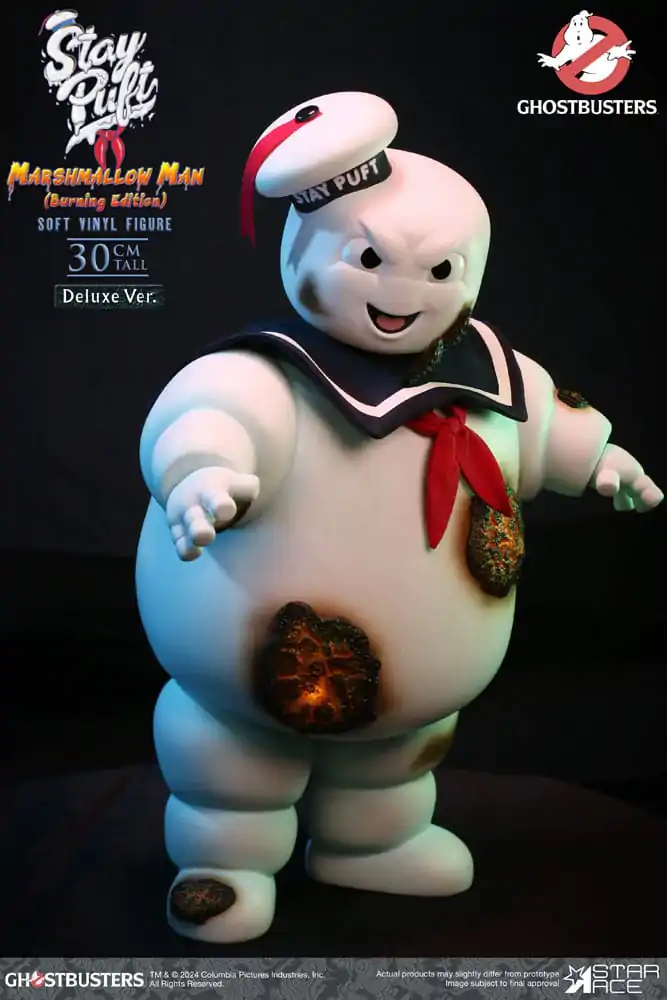 Ghostbusters Soft Vinyl Statue Stay Puft Marshmallow Man Burning Edition Deluxe Verze 30 cm fotografii produktu