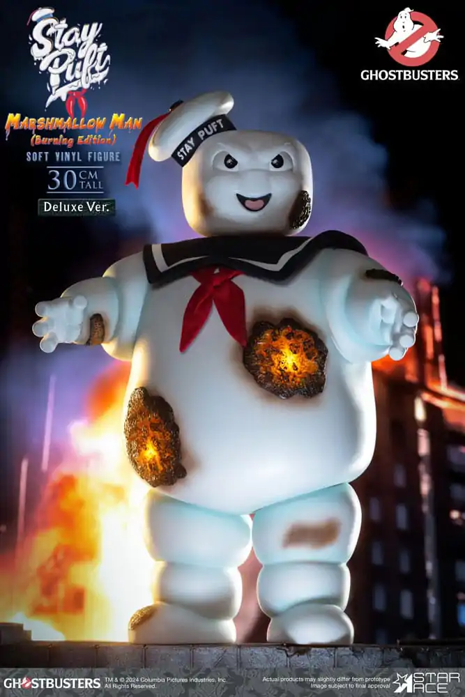 Ghostbusters Soft Vinyl Statue Stay Puft Marshmallow Man Burning Edition Deluxe Verze 30 cm fotografii produktu