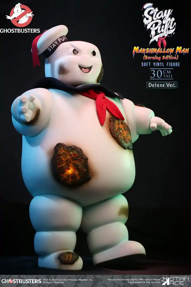 Ghostbusters Soft Vinyl Statue Stay Puft Marshmallow Man Burning Edition Deluxe Verze 30 cm fotografii produktu