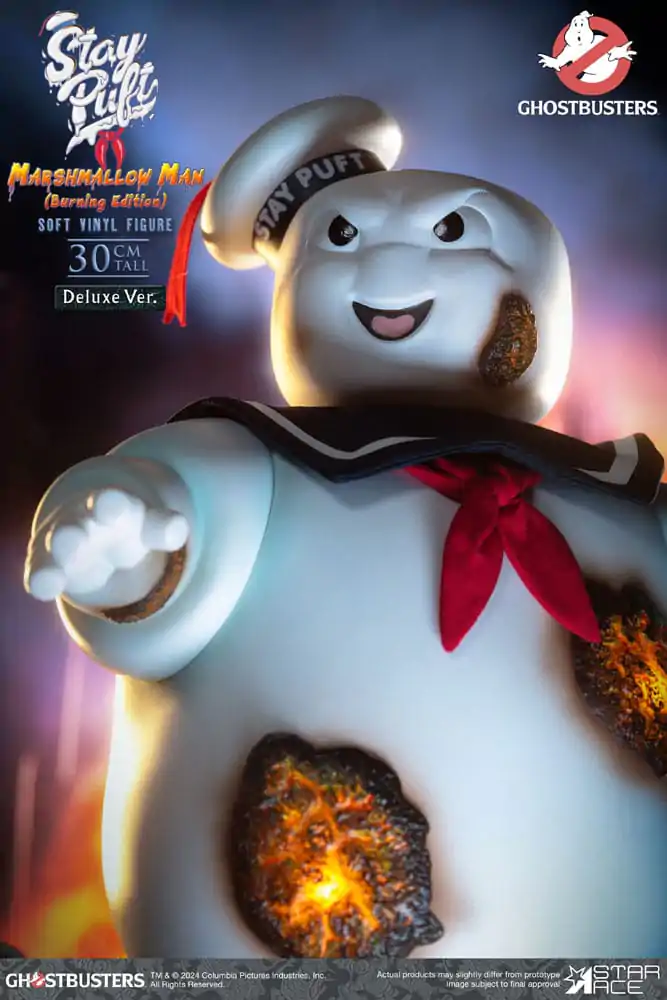 Ghostbusters Soft Vinyl Statue Stay Puft Marshmallow Man Burning Edition Deluxe Verze 30 cm fotografii produktu