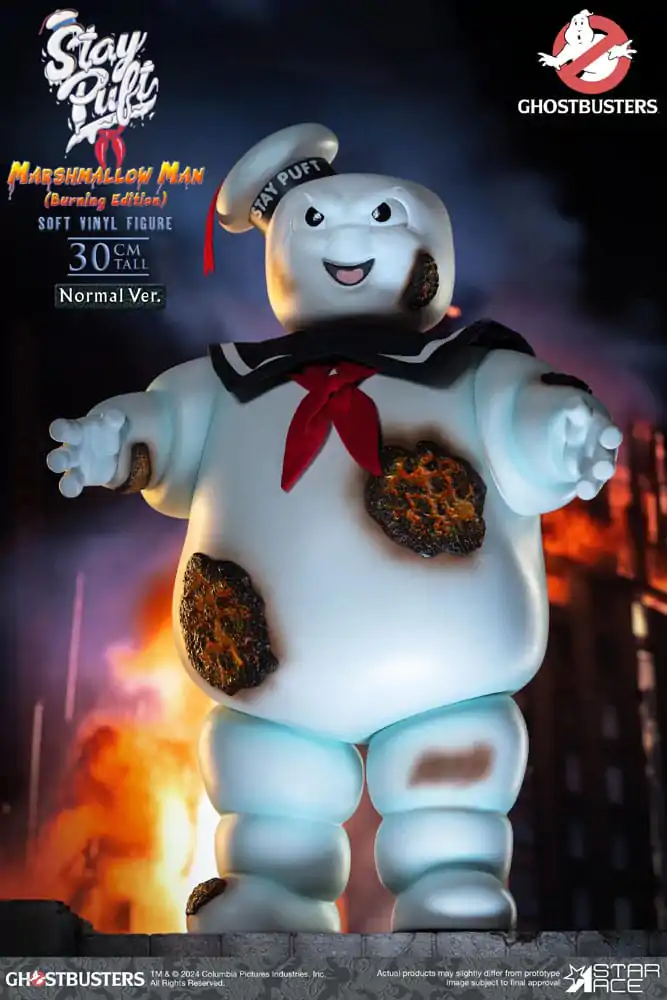 Ghostbusters Soft Vinyl Statue Stay Puft Marshmallow Man Burning Edition Normal Version 30 cm socha fotografii produktu