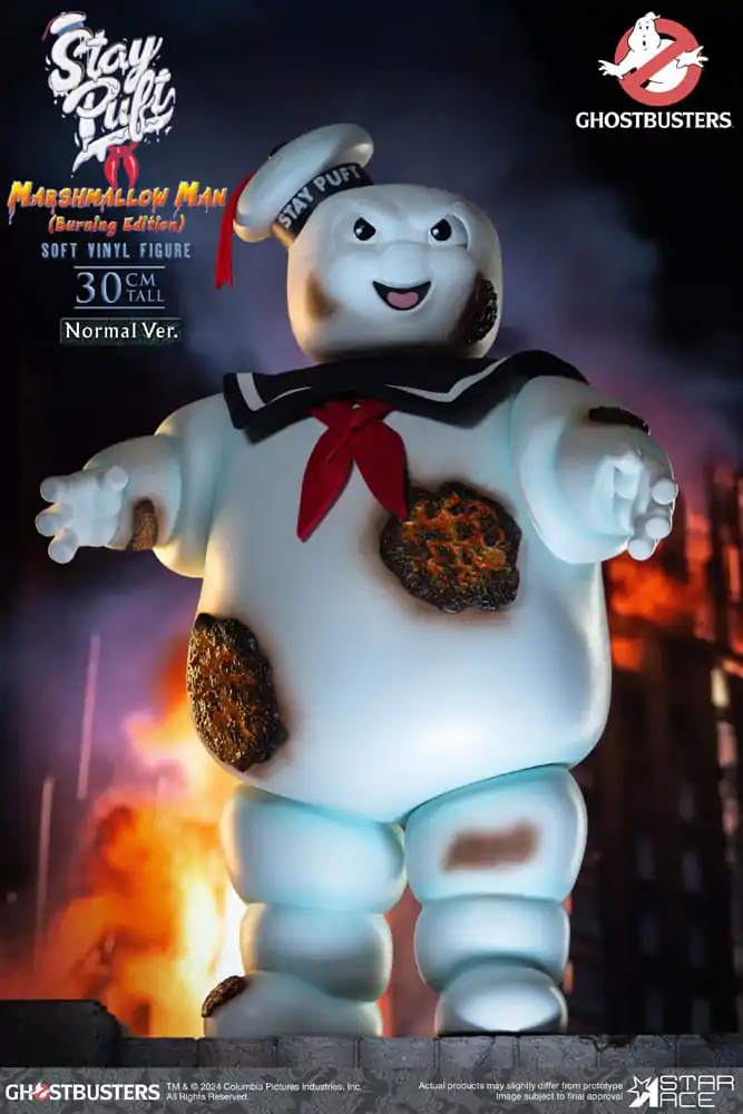 Ghostbusters Soft Vinyl Statue Stay Puft Marshmallow Man Burning Edition Normal Version 30 cm socha fotografii produktu