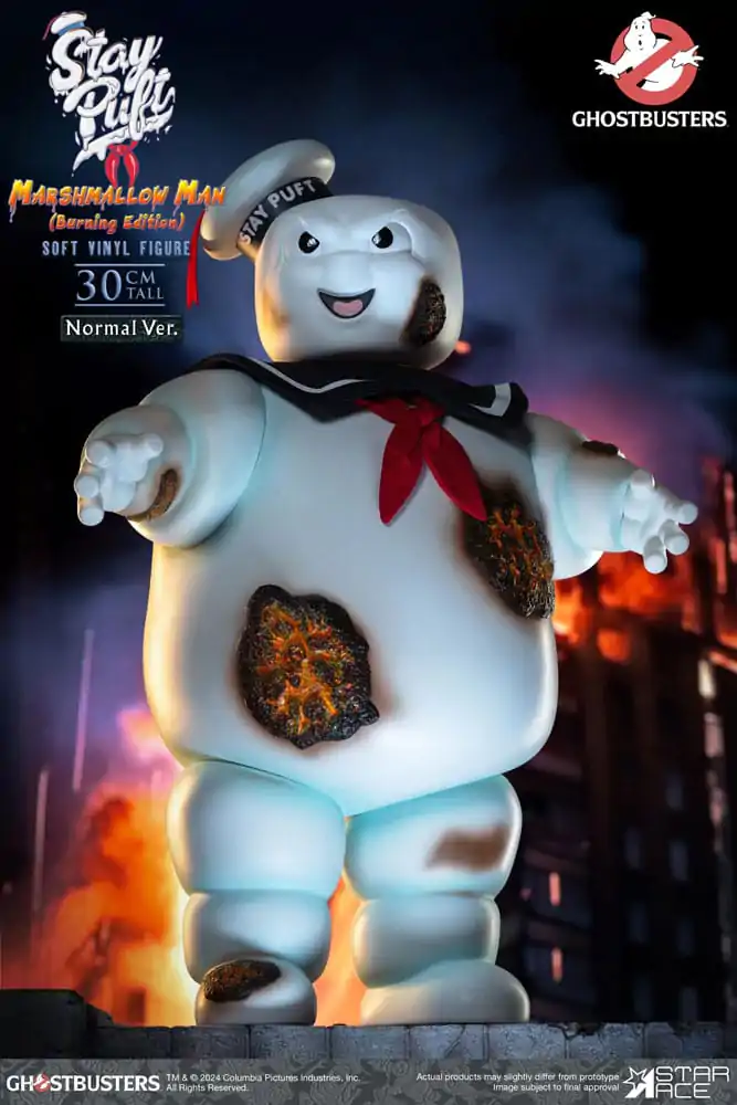 Ghostbusters Soft Vinyl Statue Stay Puft Marshmallow Man Burning Edition Normal Version 30 cm socha fotografii produktu