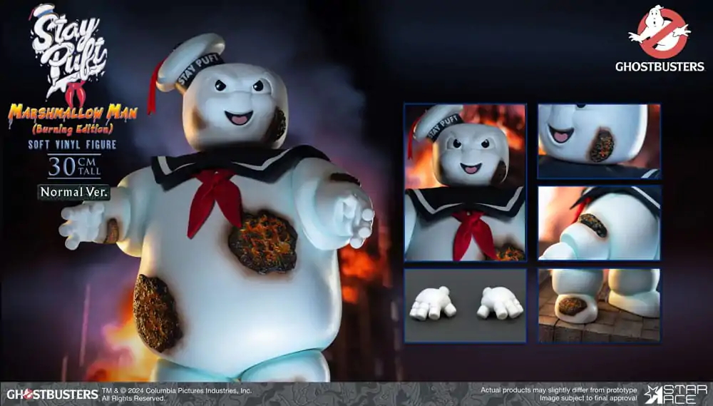Ghostbusters Soft Vinyl Statue Stay Puft Marshmallow Man Burning Edition Normal Version 30 cm socha fotografii produktu