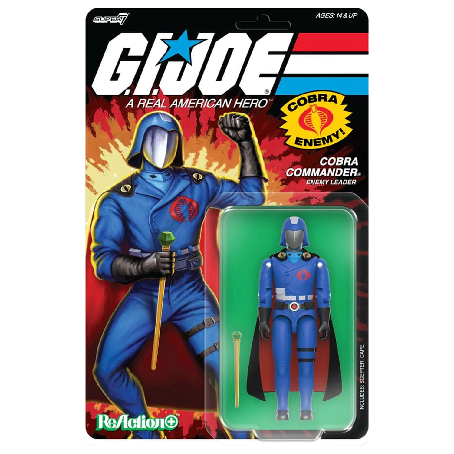 GI Joe ReAction+ akční figurka Wave 06 Cobra Commander (Movie, Black Cape) 10 cm fotografii produktu