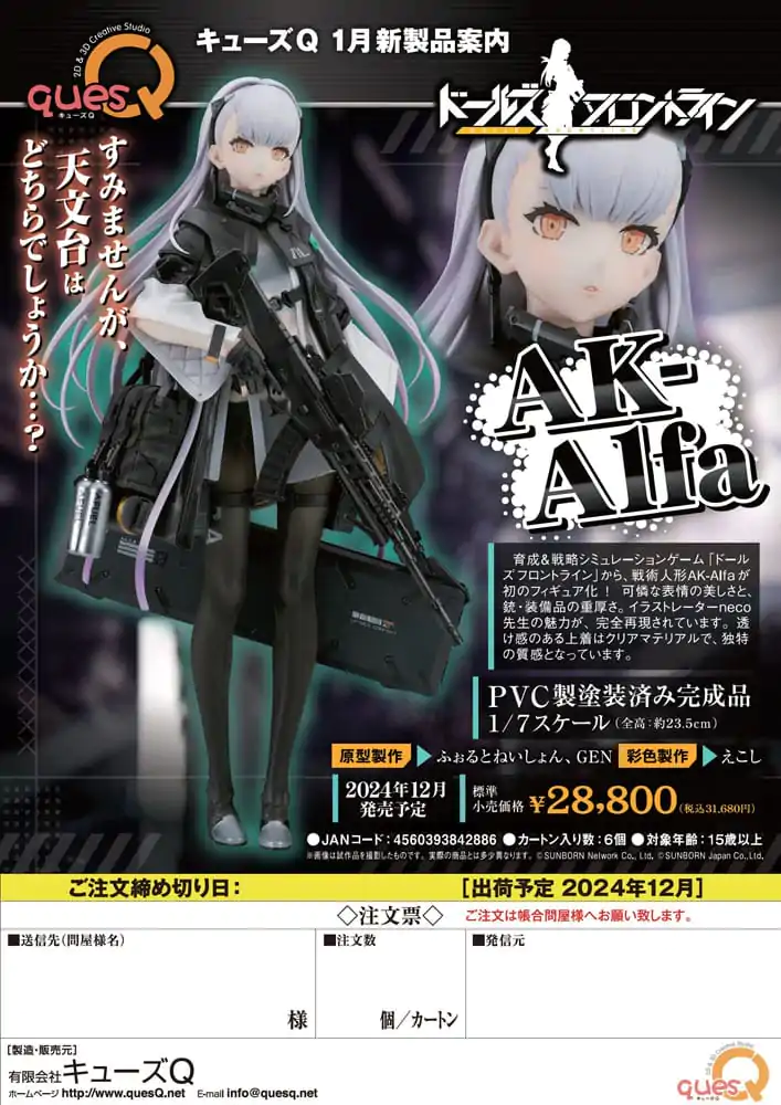 Girls' Frontline Socha PVC 1/7 AK-Alfa 23 cm fotografii produktu