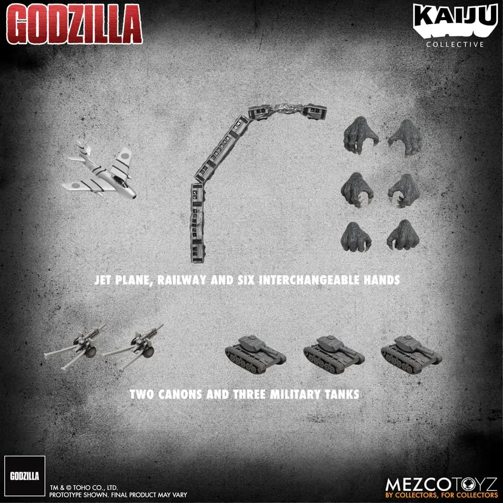 Godzilla (1954) Kaiju Collective Akční figurka Godzilla - Black & White Edition 20 cm fotografii produktu