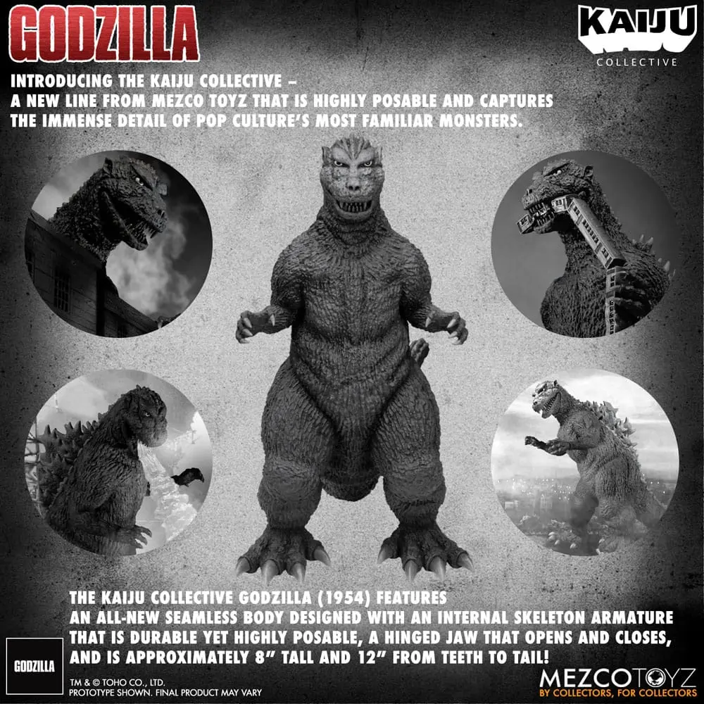 Godzilla (1954) Kaiju Collective Akční figurka Godzilla - Black & White Edition 20 cm fotografii produktu