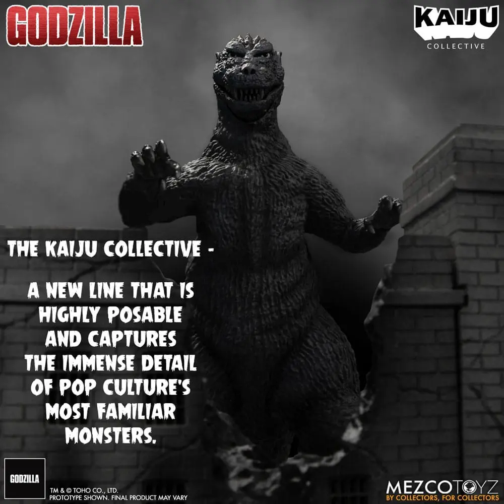 Godzilla (1954) Kaiju Collective Akční figurka Godzilla - Black & White Edition 20 cm fotografii produktu