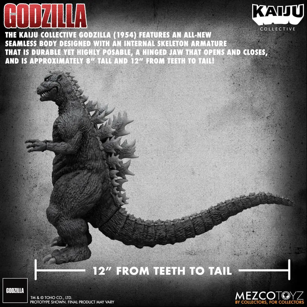 Godzilla (1954) Kaiju Collective Akční figurka Godzilla - Black & White Edition 20 cm fotografii produktu