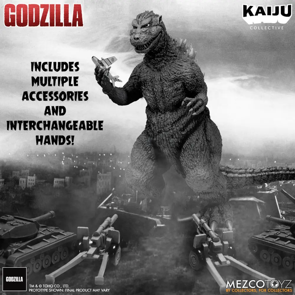 Godzilla (1954) Kaiju Collective Akční figurka Godzilla - Black & White Edition 20 cm fotografii produktu