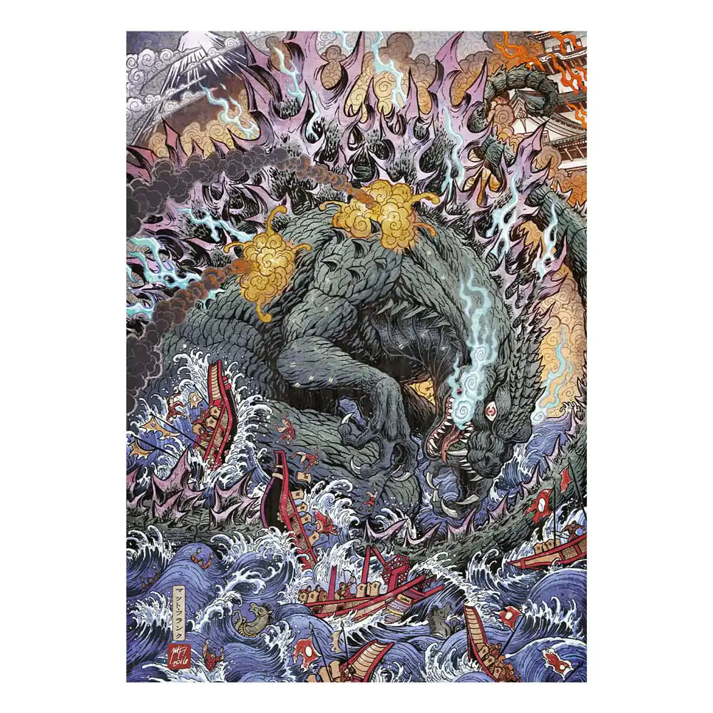 Godzilla Art Print Limitovaná edice 42 x 30 cm fotografii produktu