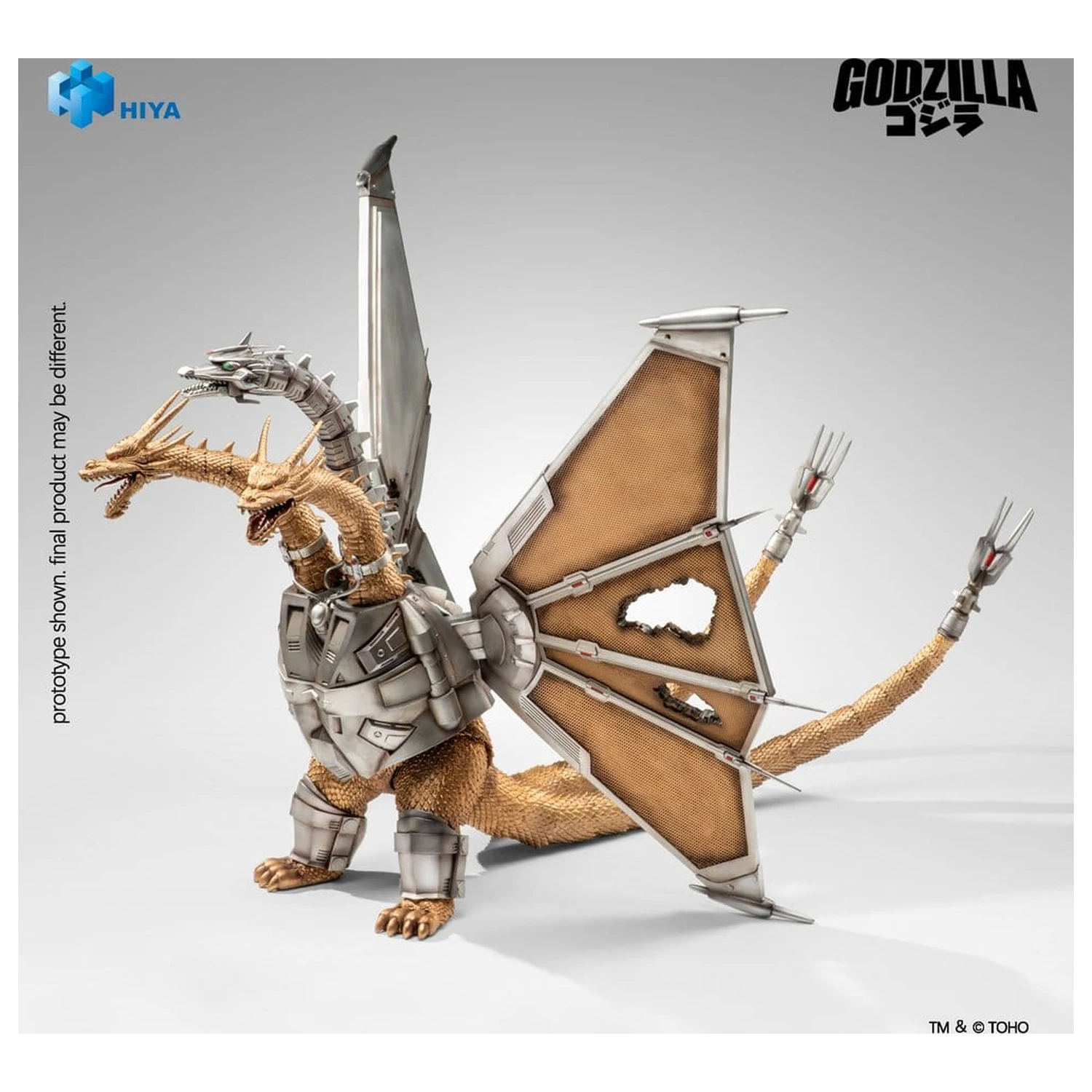 Godzilla vs. King Ghidorah Exquisite Basic Akční figurka Battle Damaged Mecha King Ghidorah 33 cm fotografii produktu