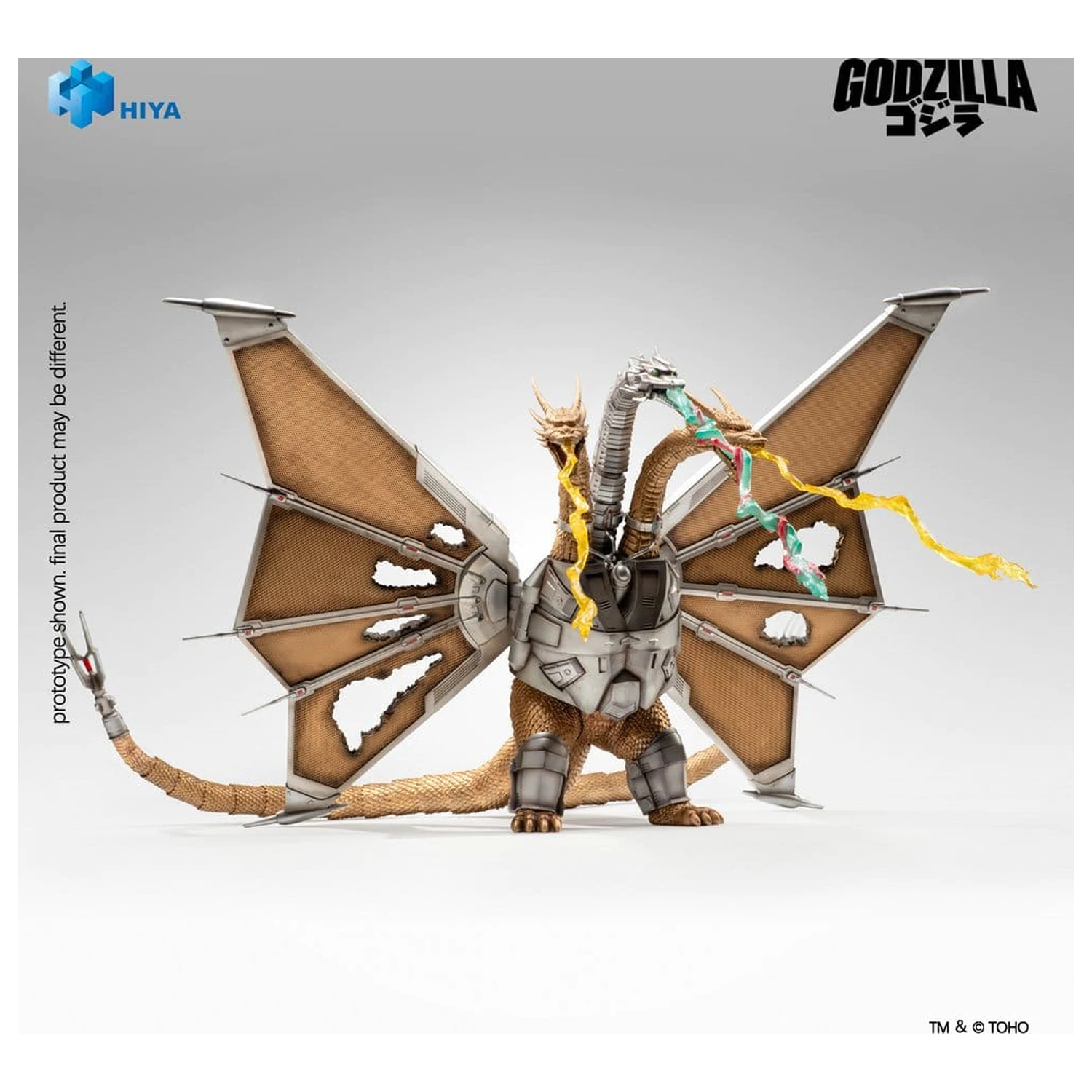 Godzilla vs. King Ghidorah Exquisite Basic Akční figurka Battle Damaged Mecha King Ghidorah 33 cm fotografii produktu