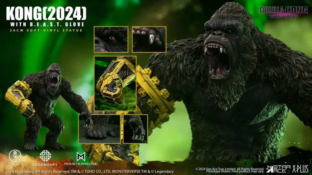 Godzilla vs. Kong: The New Empire Soft Vinyl Soška Kong s B.E.A.S.T. Glove 30 cm fotografii produktu