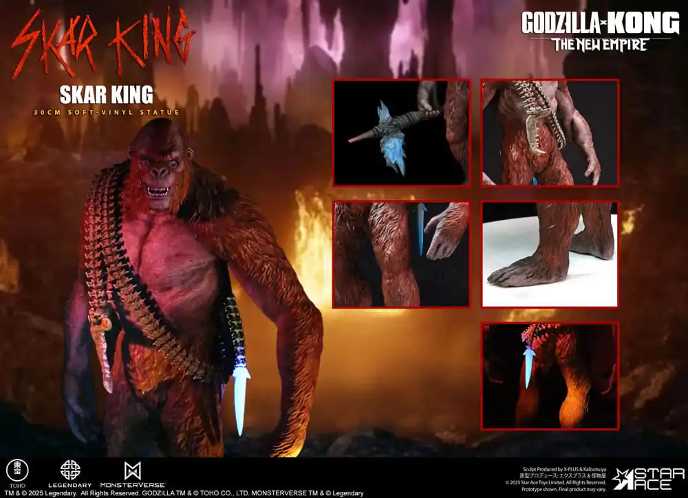Godzilla vs. Kong: The New Empire Měkká vinylová soška Skar King Unleash the Titan 30 cm fotografii produktu