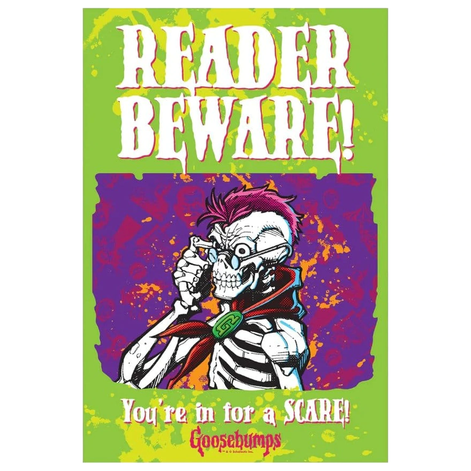 Goosebumps kovová cedule Reader Beware fotografii produktu