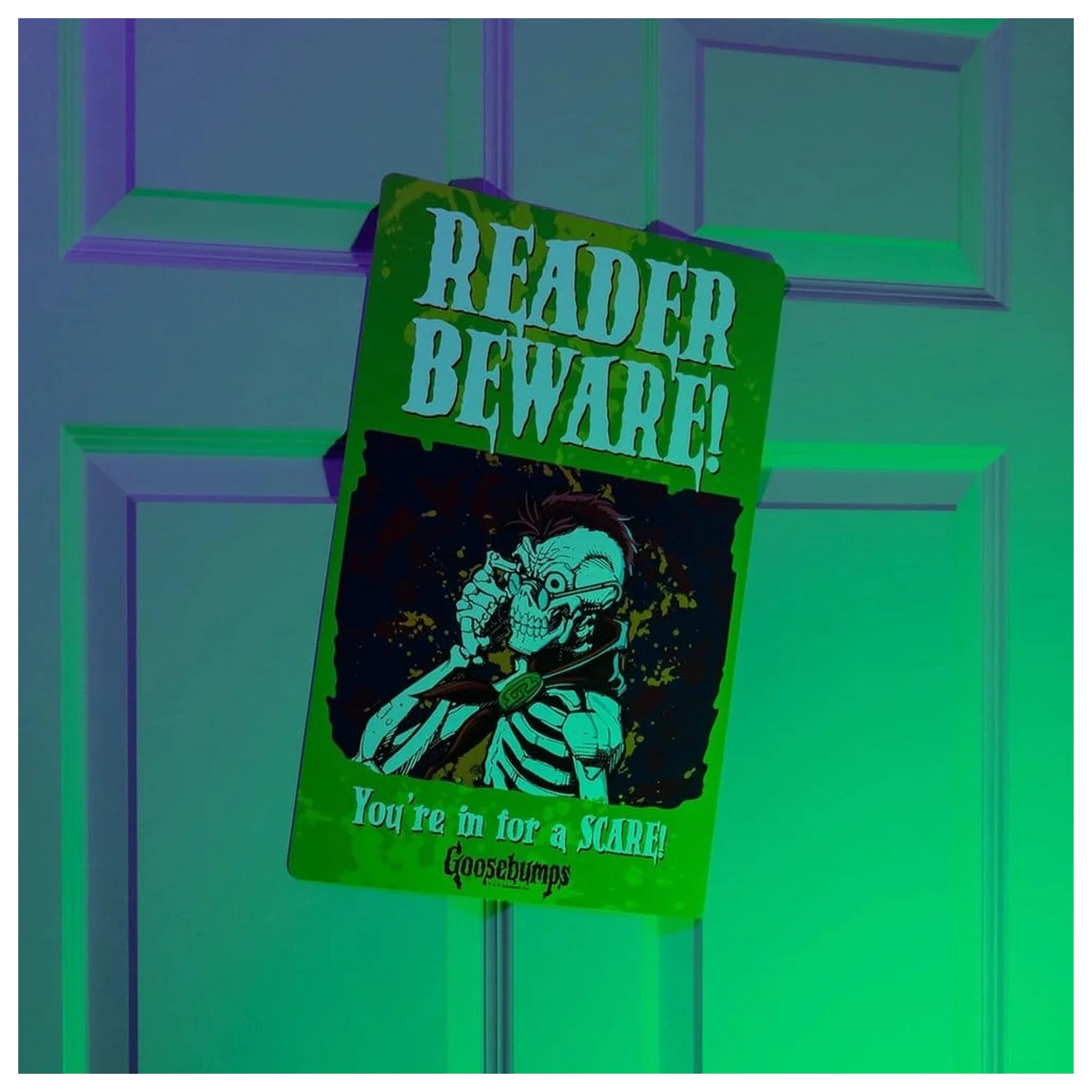 Goosebumps kovová cedule Reader Beware fotografii produktu
