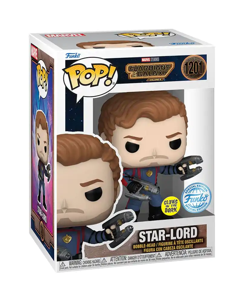 Guardians of the Galaxy Funko POP! Vinylová figurka Star-Lord(GW) Exkluzivní edice 9 cm fotografii produktu