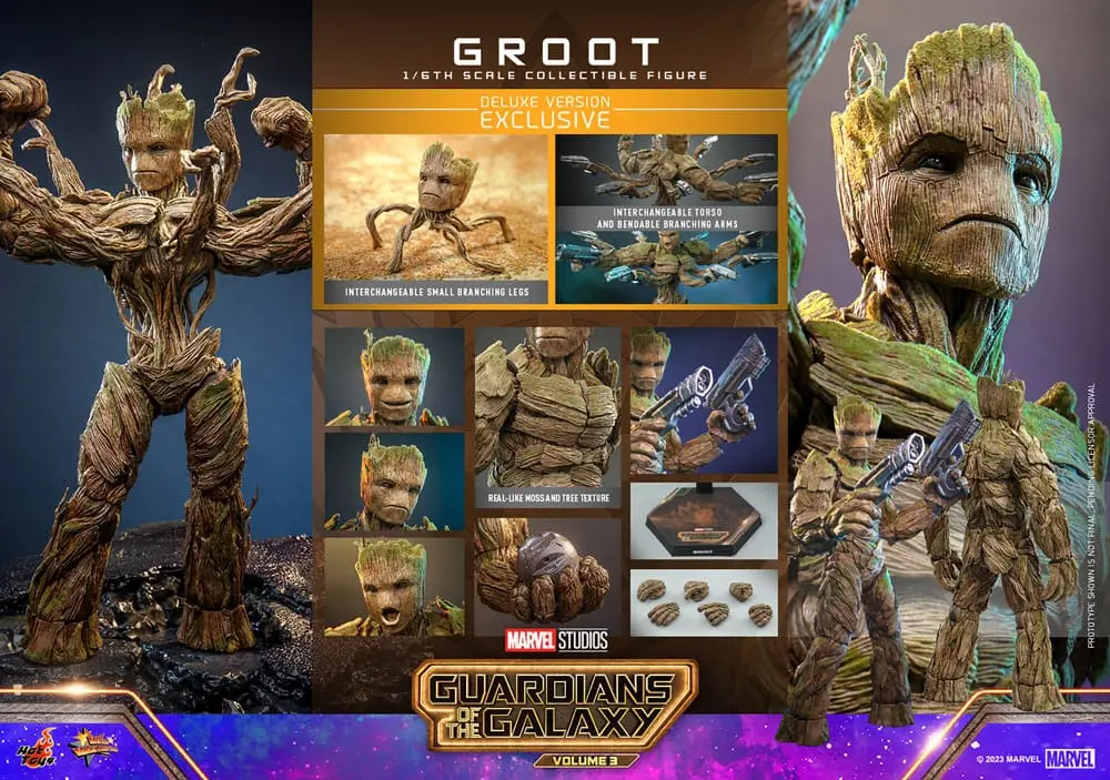 Guardians of the Galaxy Vol. 3 Movie Masterpiece Akční figurka 1/6 Groot (Deluxe verze) 32 cm fotografii produktu