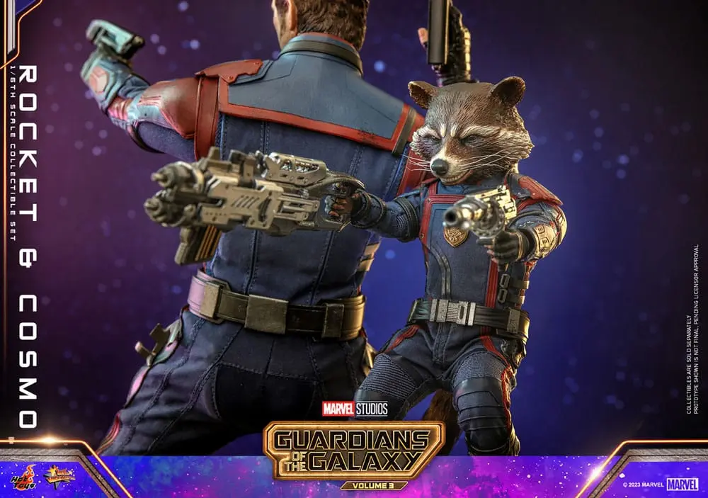 Guardians of the Galaxy Vol. 3 Movie Masterpiece Akční Figurky 1/6 Rocket & Cosmo 16 cm fotografii produktu