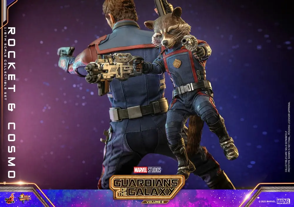 Guardians of the Galaxy Vol. 3 Movie Masterpiece Akční Figurky 1/6 Rocket & Cosmo 16 cm fotografii produktu