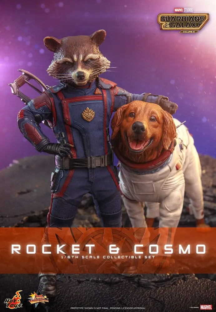 Guardians of the Galaxy Vol. 3 Movie Masterpiece Akční Figurky 1/6 Rocket & Cosmo 16 cm fotografii produktu