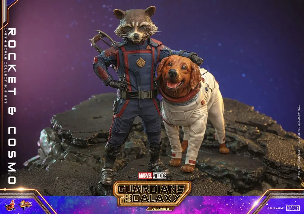 Guardians of the Galaxy Vol. 3 Movie Masterpiece Akční Figurky 1/6 Rocket & Cosmo 16 cm fotografii produktu