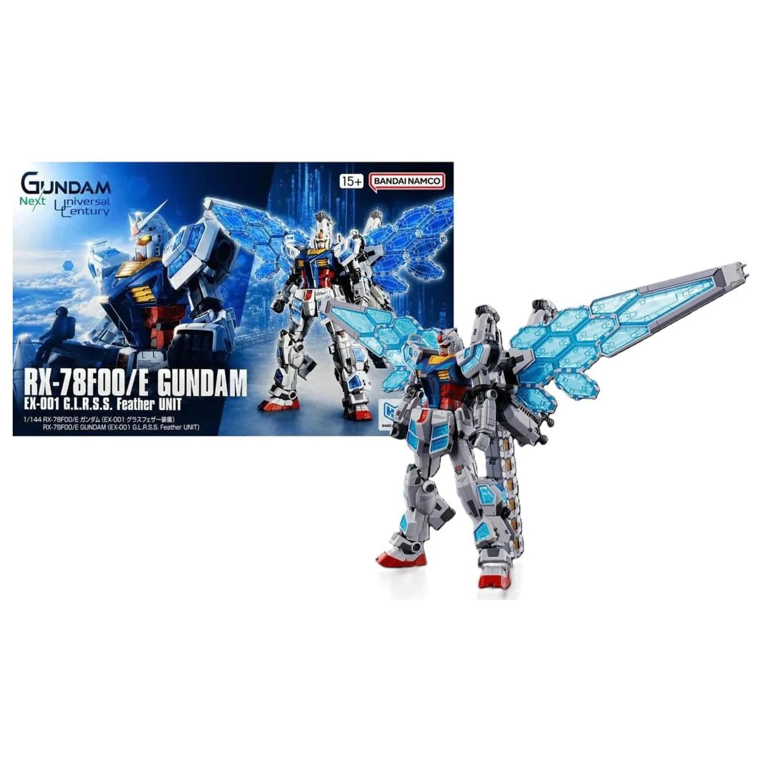 Gundam 1/144 RX-78F00/E (EX-001 G.L.R.S.S. Feather Unit) Model Kit fotografii produktu