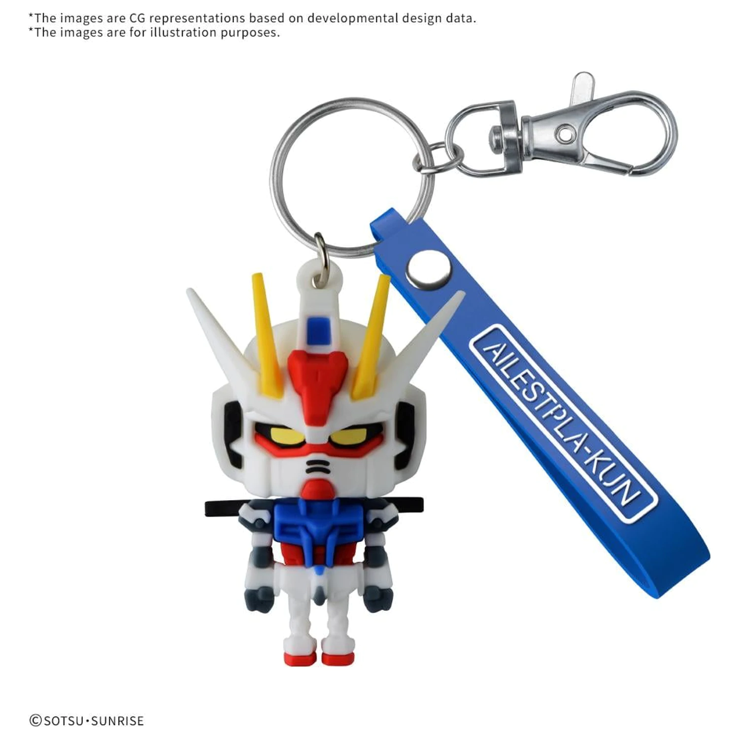 GUNDAM Aile STPLA-KUN 3D Gumová maskot klíčenka fotografii produktu