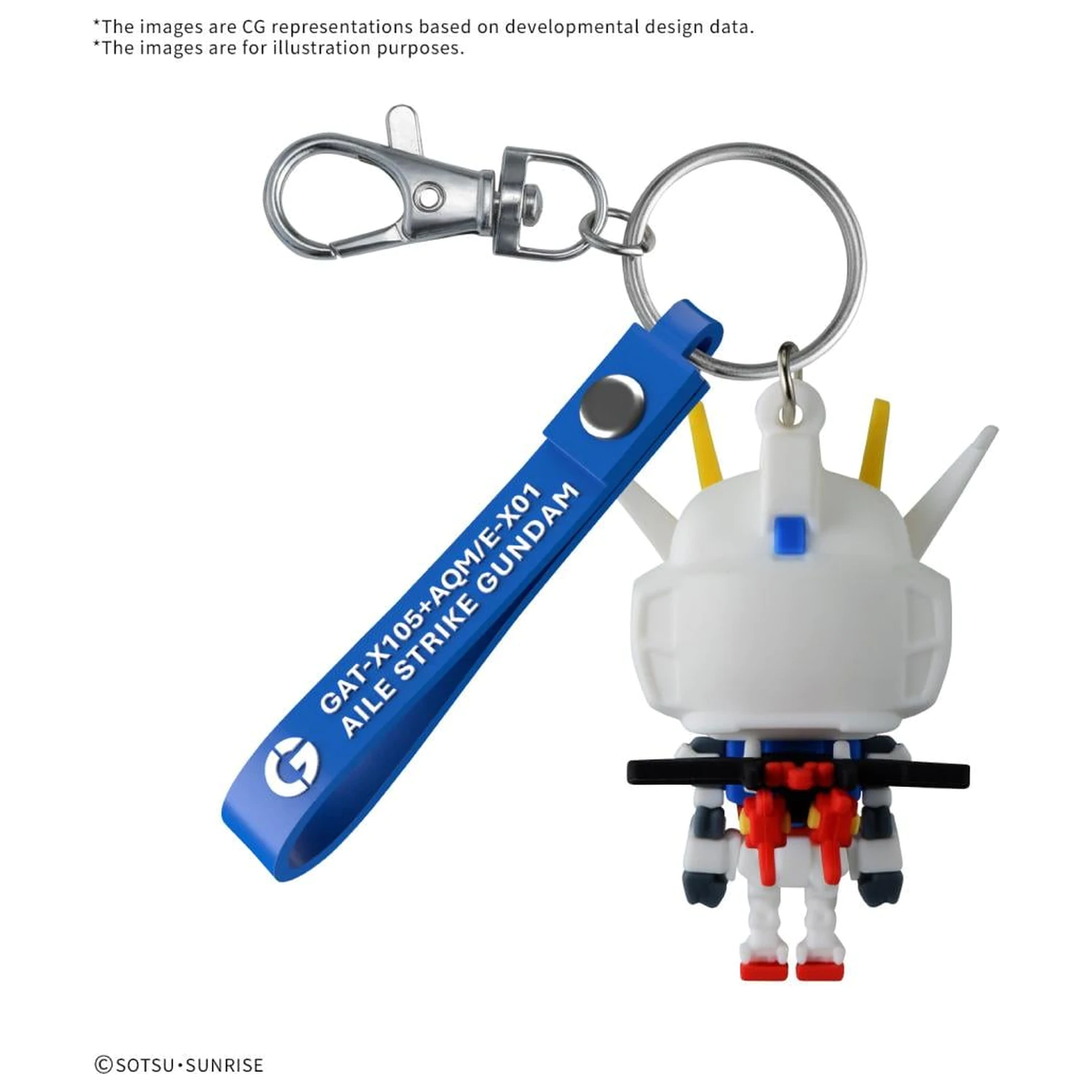 GUNDAM Aile STPLA-KUN 3D Gumová maskot klíčenka fotografii produktu