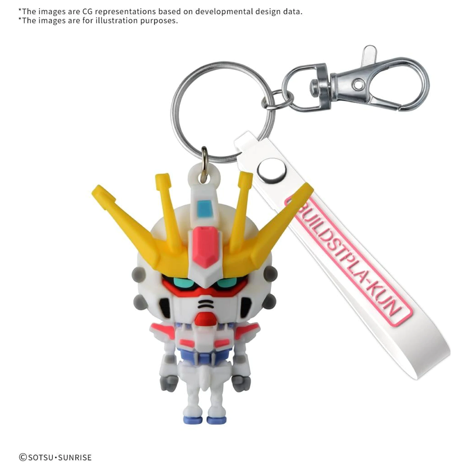 Gundam Build Stpla-kun 3D Gumová Klíčenka s Maskotem fotografii produktu