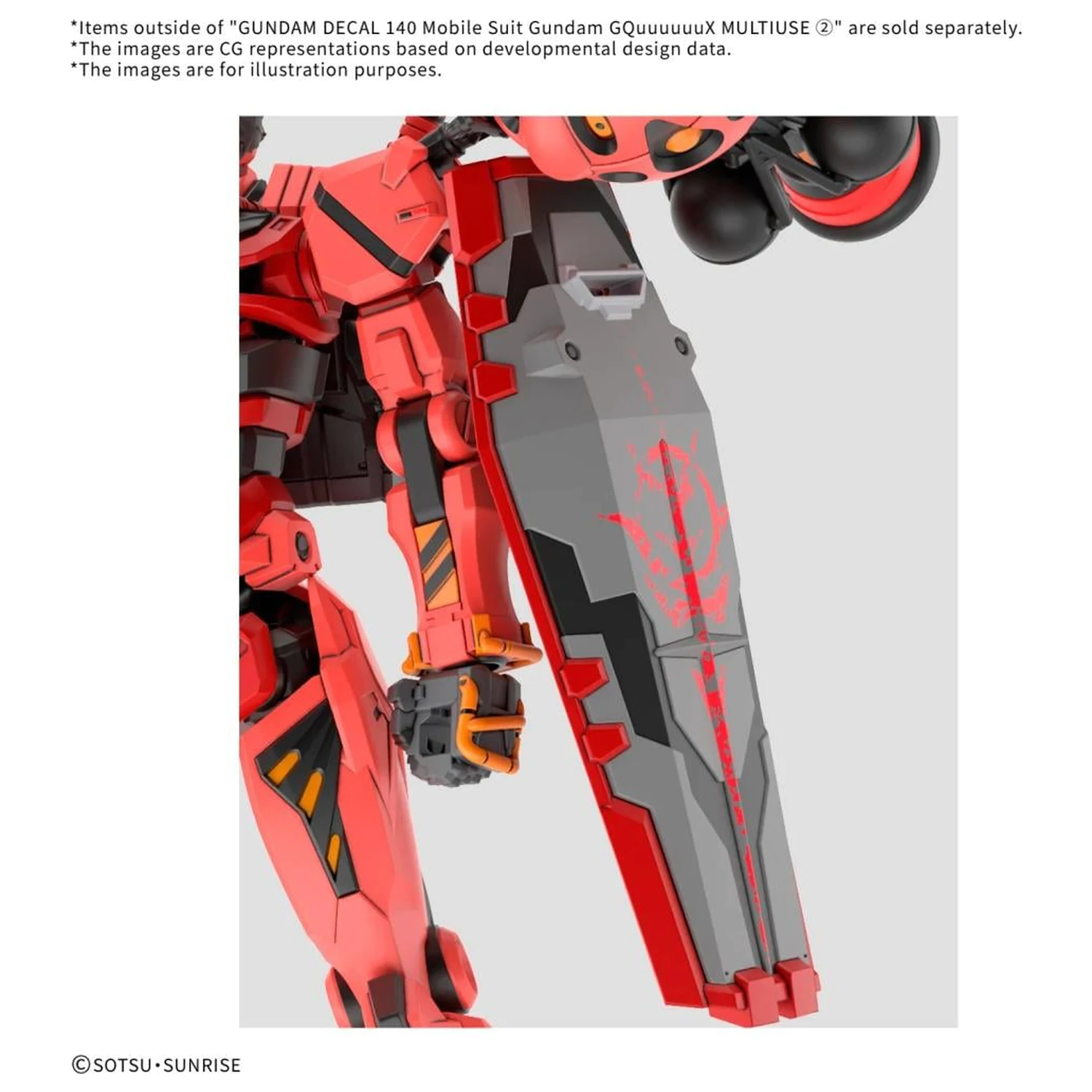 Gundam Decal 140 Gundam GQuuuuuuX 1 Model Kit fotografii produktu