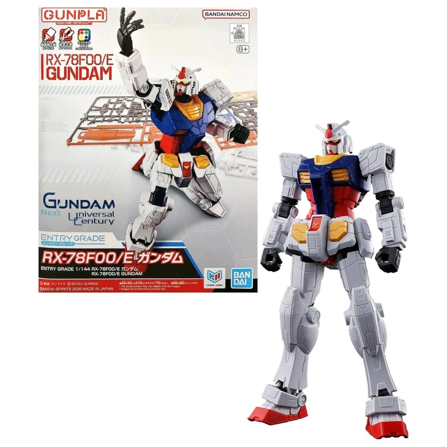 GUNDAM Entry Grade 1/144 RX-78F00/E Gundam Modelová stavebnice fotografii produktu
