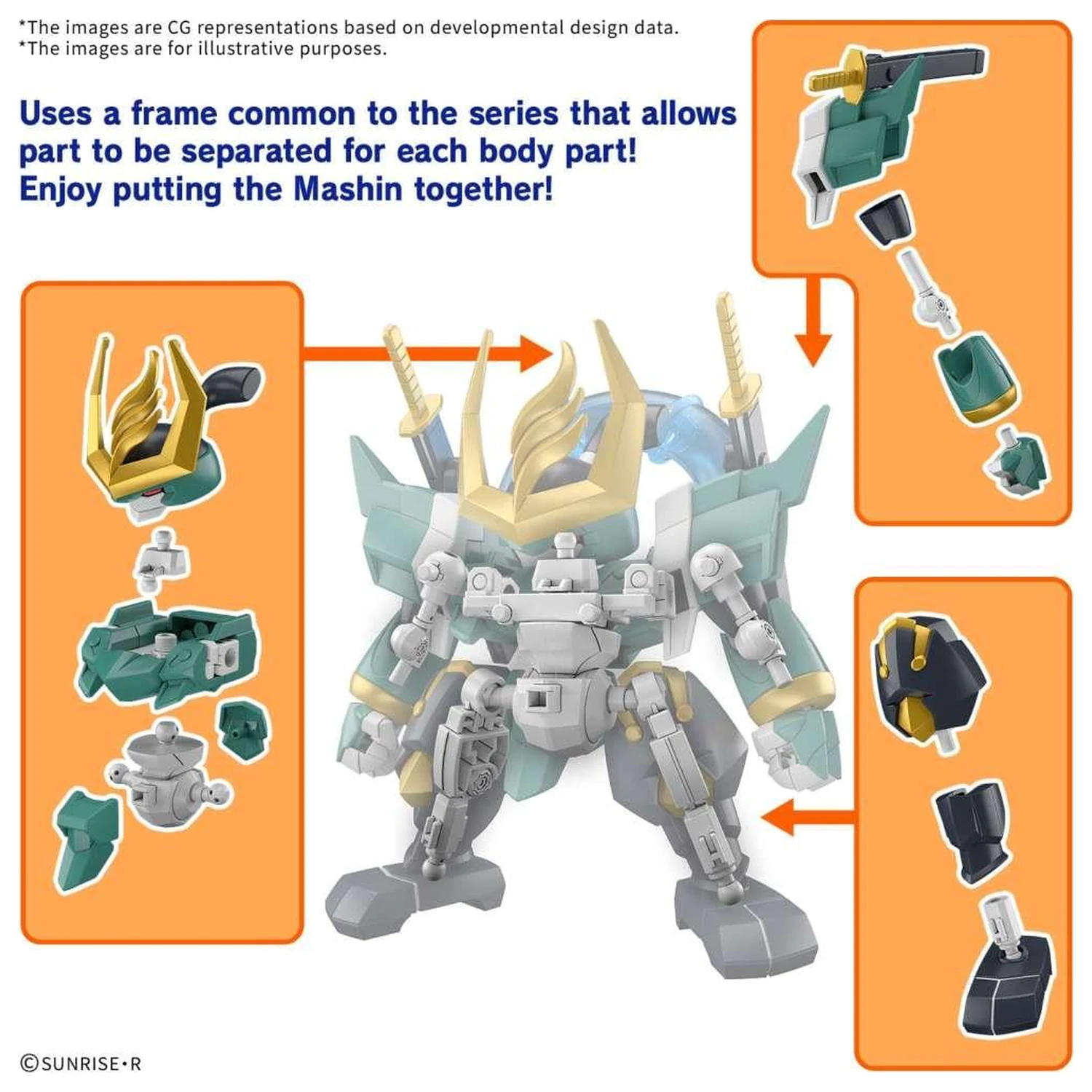 Gundam Fujinmaru modelová stavebnice fotografii produktu