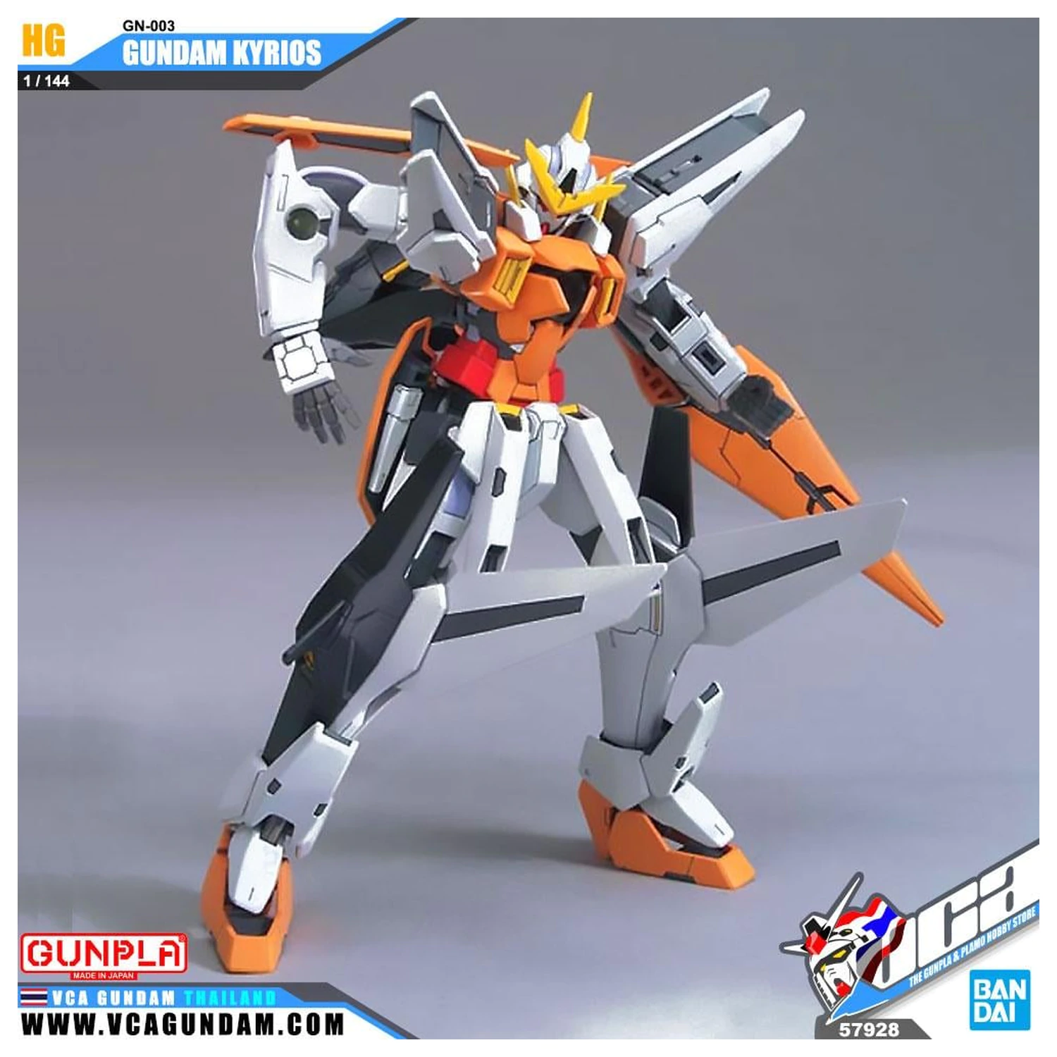 Gundam HG 1/144 00 GN-003 Gundam Kyrios Model Kit fotografii produktu