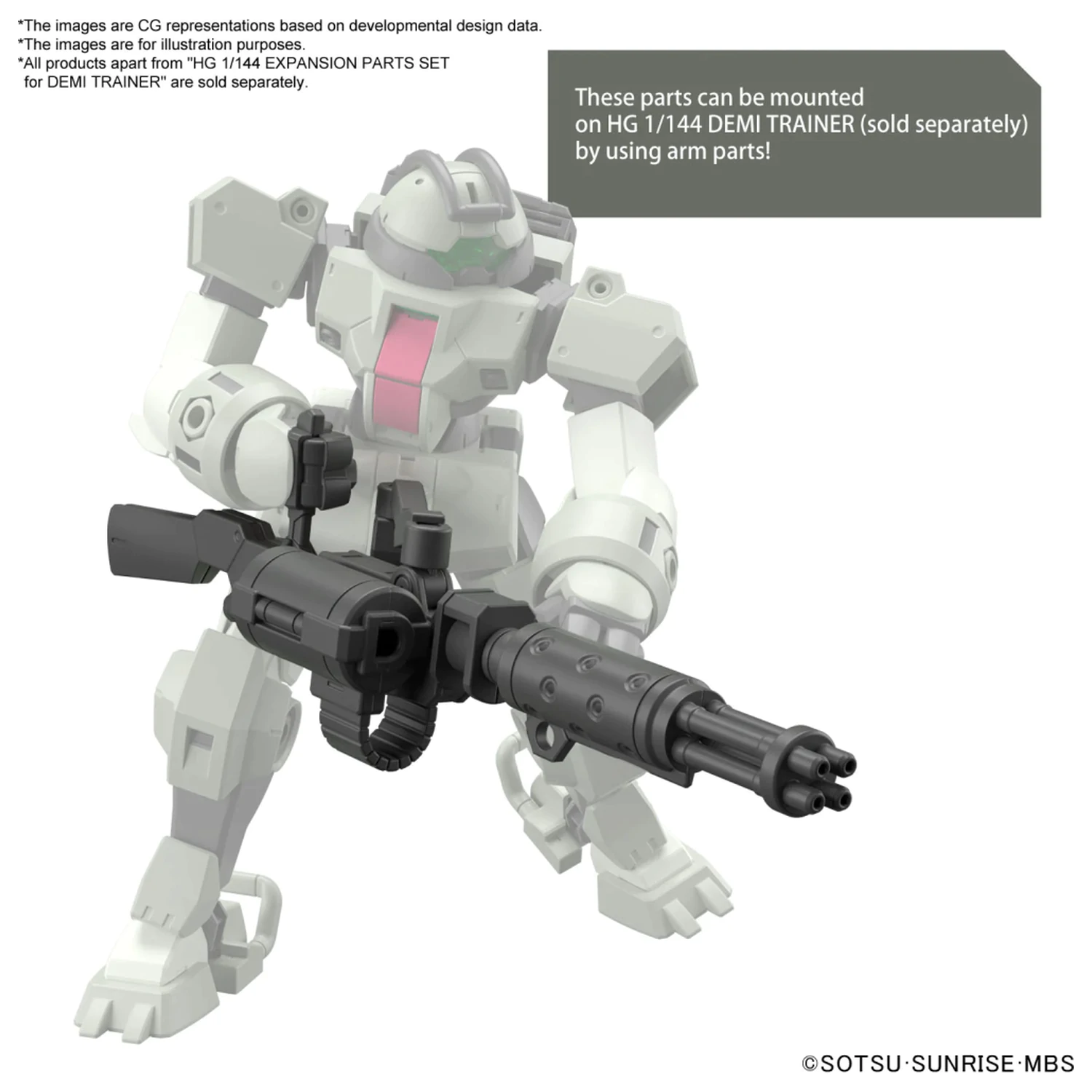 Gundam HG 1/144 rozšiřující díly sada pro modelovou stavebnici Demi Trainer fotografii produktu