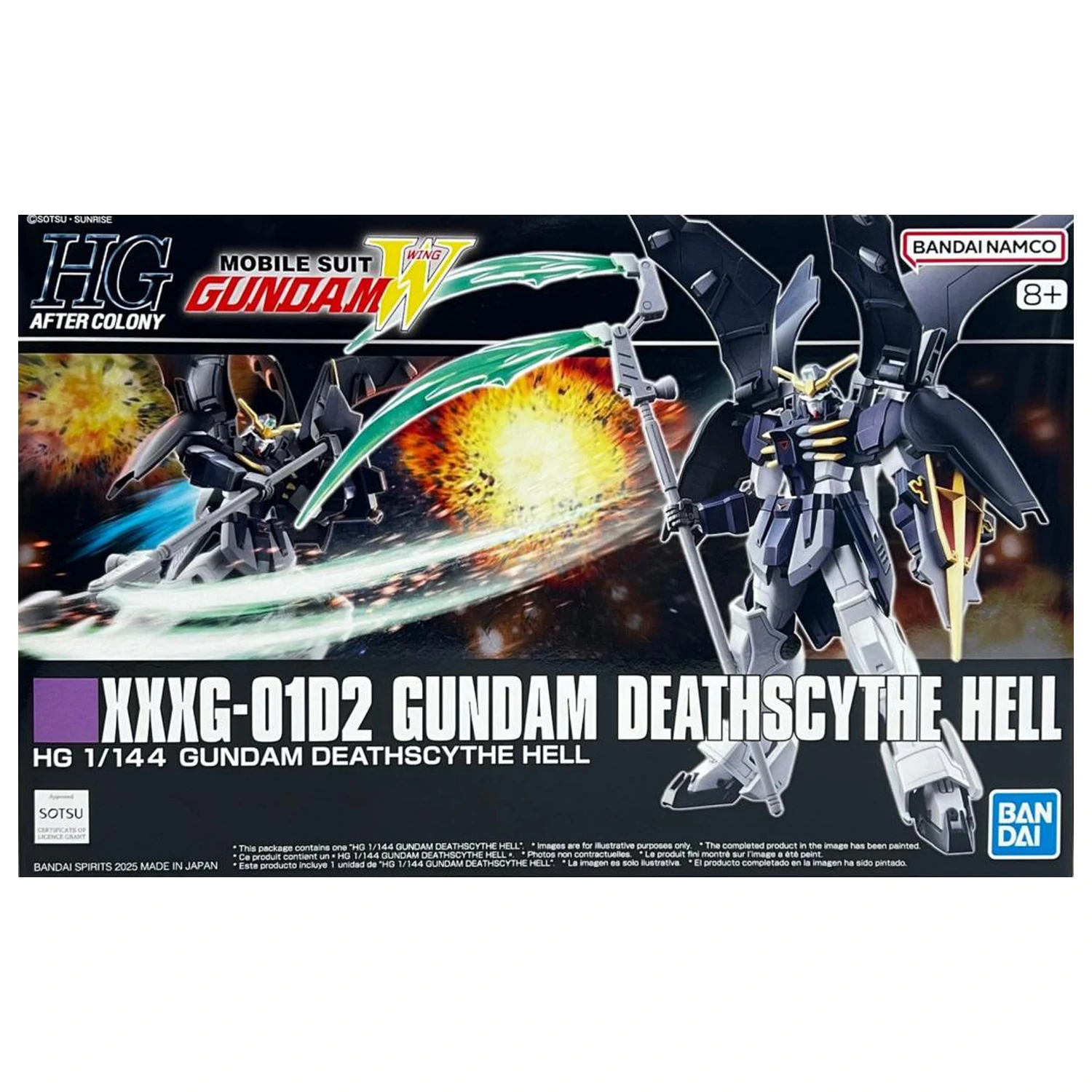 GUNDAM HG 1/144 XXXG-01D2 Gundam Deathscythe Hell Model Kit fotografii produktu