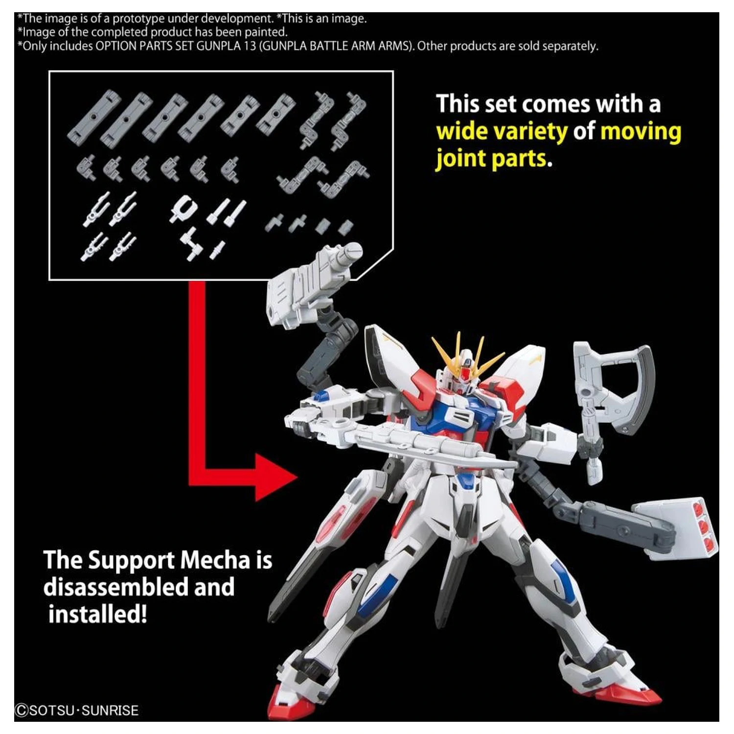 GUNDAM Option Parts Set Gunpla 13 (Gunpla Battle Arm Arms) model kit fotografii produktu
