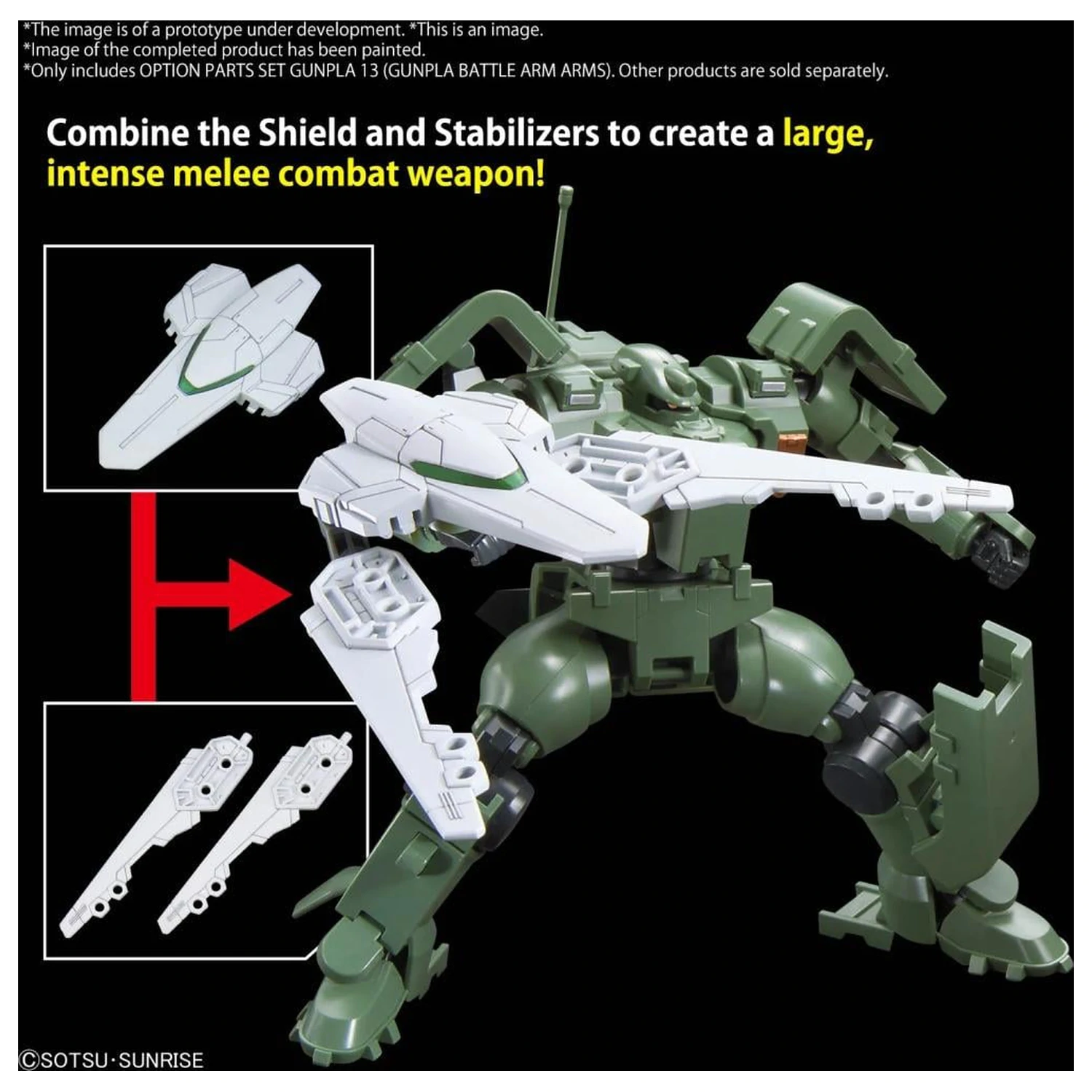 GUNDAM Option Parts Set Gunpla 13 (Gunpla Battle Arm Arms) model kit fotografii produktu