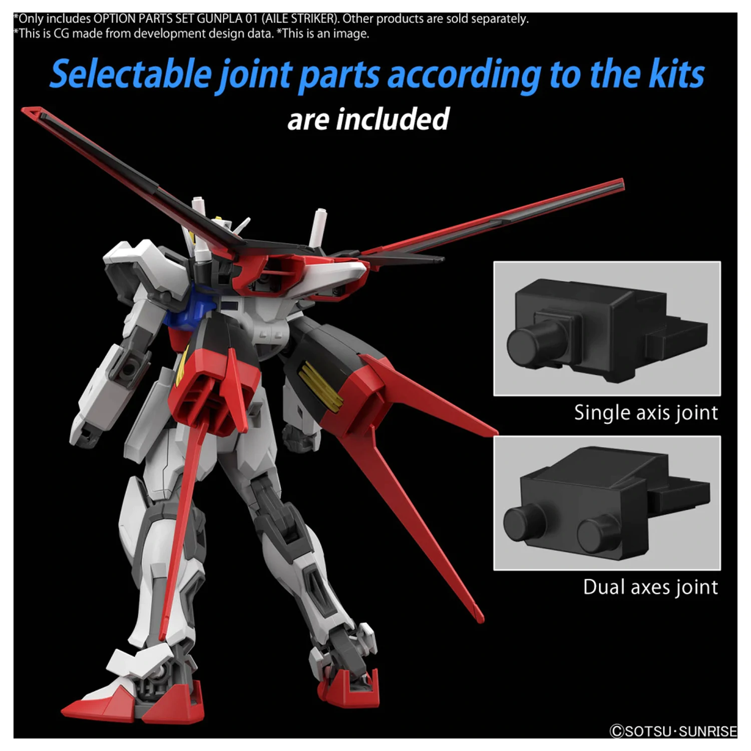 GUNDAM Option Parts Set Gunpla 01 (Aile Striker) Model Kit fotografii produktu