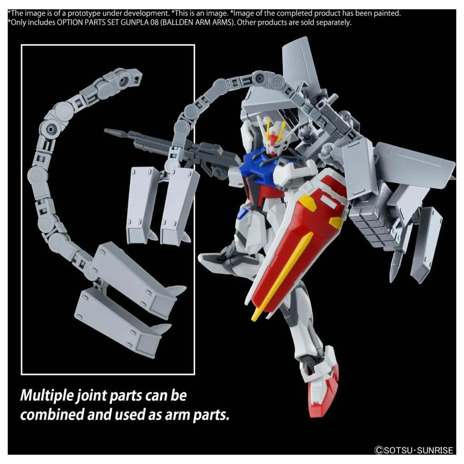 GUNDAM doplňkové díly sada Gunpla 08 (Ballden Arm Arms) modelová stavebnice fotografii produktu